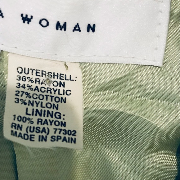 Zara tweed blazer - gorgeous green! - Picture 4 of 7